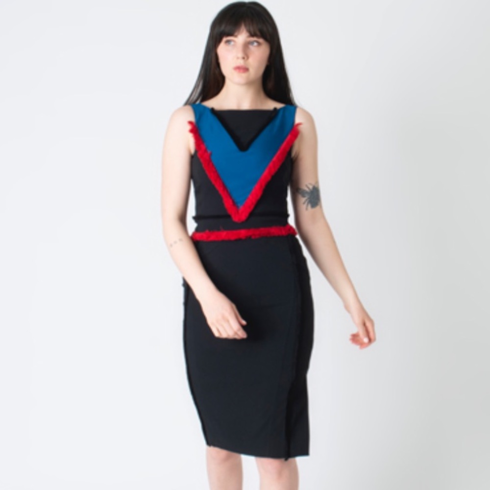ALTUZARRA Caulfield Fringed-trim Cady Midi Dress In Llack